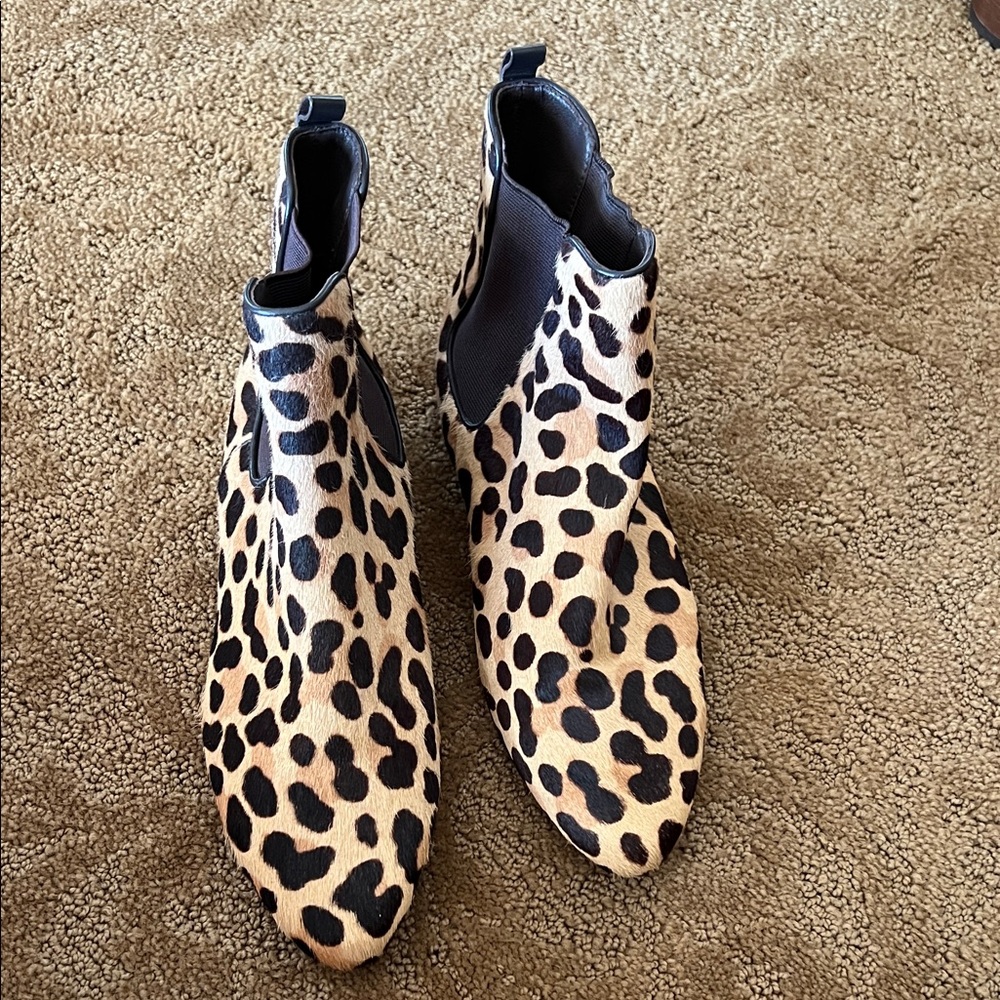 Tory Burch Leopard Print Ankle Boots